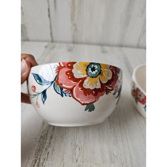 Pier 1 flower bowl cereal spring set - Picture 2 of 11
